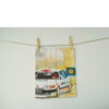 Cover: Auto met baby rib turquoise