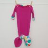 Pyjama 50-56: Donkerroze met lolly's